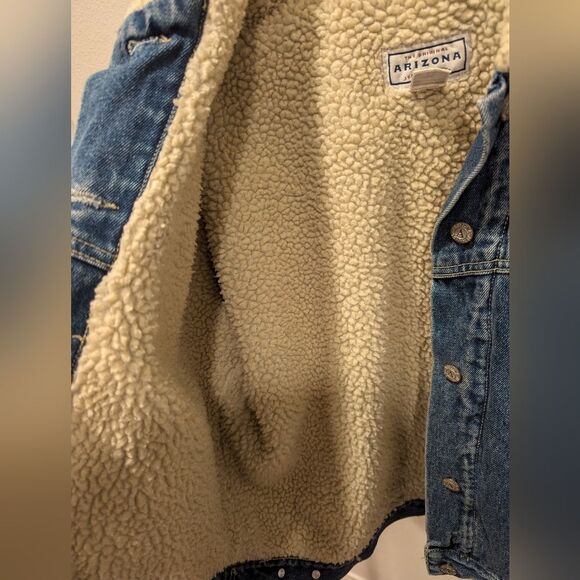 Vintage Arizona faux Sherpa lined denim jacket - Picture 5 of 10